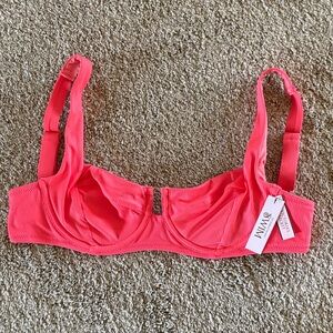 Victoria's Secret Coral Ribbed Underwire Bikini Top